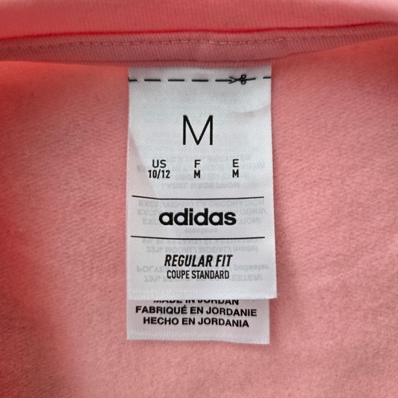adidas Girls' Embroidered Training Lightweight Long Sleeve Pullover. Semi Pink. - Picture 7 of 8
